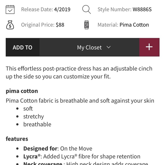 Lululemon cinch it dress nwt 10 - Picture 3 of 10